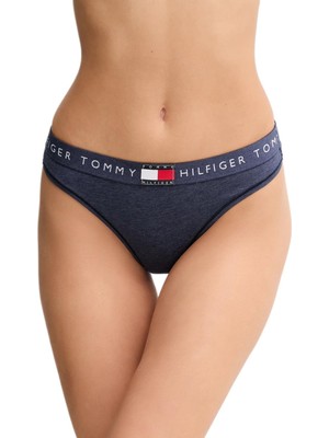Tommy Hilfiger Kadın Mavi Tanga UW0UW06039