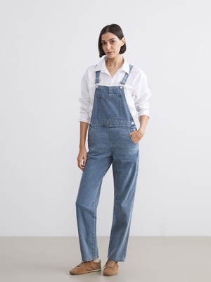 Lc Waikiki Yeni Sezon Kare Yaka Kadın Jean Salopet