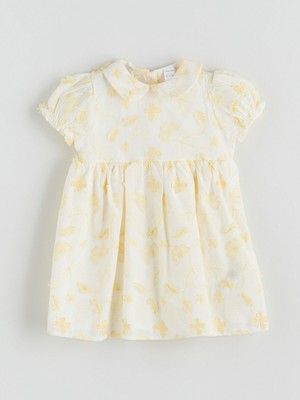 Lc Waikiki Yeni Sezon Bebe Yaka Nakışlı Kız Bebek Elbise