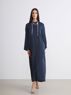 Lc Waikiki Yeni Sezon Bisiklet Yaka Saten Elbise