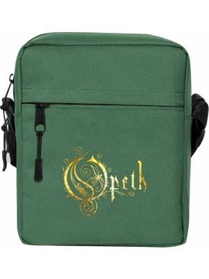 Zepplin Giyim Opeth Logo Classic Omuz Çantası Fermuarlı Yeşil Renk