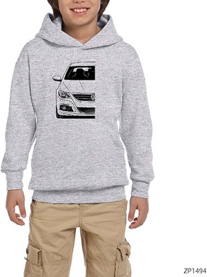 Zepplin Giyim Vw Passat cc Gri Çocuk Kapşonlu Sweatshirt
