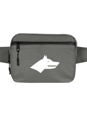 Zepplin Giyim Göktürk Kurt Bel Çantası Fermuarlı Gri Renk