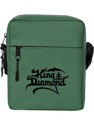 Zepplin Giyim King Diamond Logo Omuz Çantası Fermuarlı Yeşil Renk