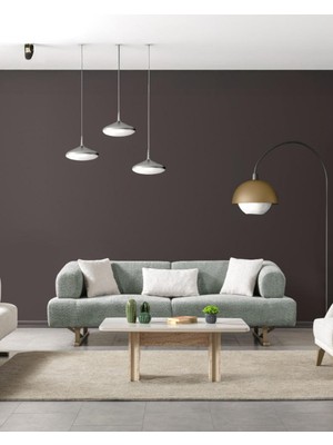 Velura Home & Living Sahra Üçlü Kanepe & 3'lü Koltuk - Su Yeşili