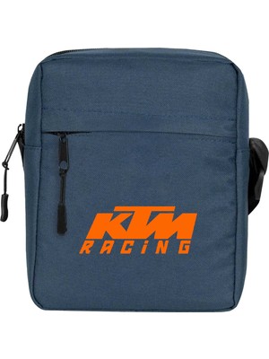 Zepplin Giyim Ktm Racing Orange Logo Omuz Çantası Fermuarlı Lacivert Renk