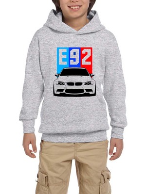 Zepplin Giyim Bmw E92 Gri Çocuk Kapşonlu Sweatshirt