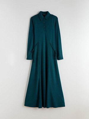 Lc Waikiki Yeni Sezon Gömlek Yaka Bağlama Detaylı Elbise