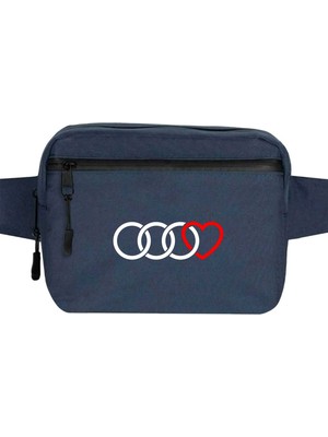 Zepplin Giyim Audi Rings Hearth Bel Çantası Fermuarlı Lacivert Renk