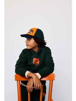 DeFacto Kapüşonlu Baskılı İçi Yumuşak Tüylü Sweatshirt Erkek Çocuk E9596A825AU