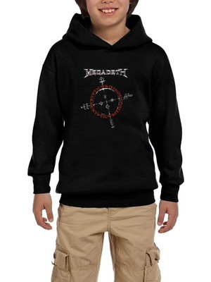 Zepplin Giyim Megadeth Cryptic Writings 1997 Siyah Çocuk Kapşonlu Sweatshirt
