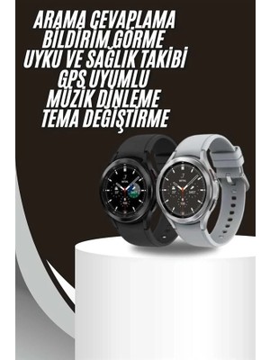 Ceylan Adam Akıllı Saat Bluetooth Bağlantılı Yuvarlak Ekran Plastik Kordonlu