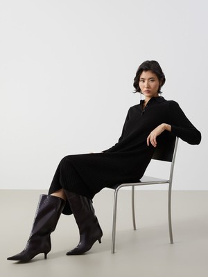 Lc Waikiki Yeni Sezon Gömlek Yaka Kadın Triko Elbise