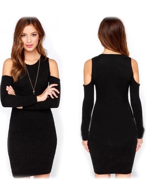 Pileli Store Pilelistore  DB101184 Omuz Açık Tarz Elbise