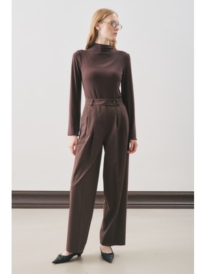 Manuka Classıc Pileli Pantolon Kahverengi