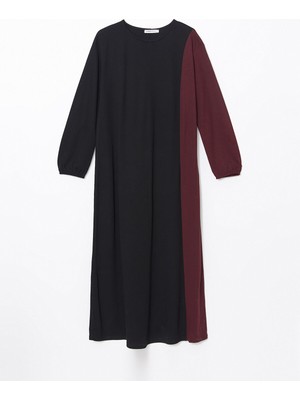 Lc Waikiki Yeni Sezon Bisiklet Yaka Renk Bloklu Elbise