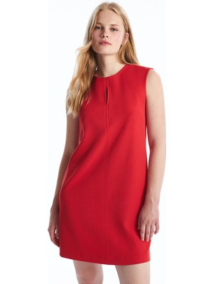 Lc Waikiki Yeni Sezon Kadın Bisiklet Yaka Düz Elbise