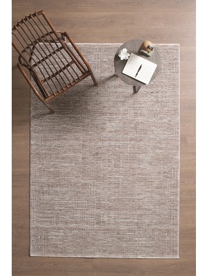 Olivia Premium Bambu Polyester Oturma Odası Salon Yatak Odası Halısı Eskitme Vintage Halı