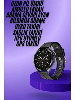 Ceylan Adam Amoled Ekran 3 Kordonlu Akıllı Saat 5.0 Bluetooth Bağlantılı Android ve Ios Uyumlu