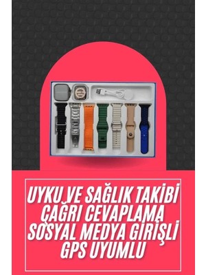Ceylan Adam Akıllı Saat Unisex Akıllı Saat Çoklu Kordon Seçeneği Çelik Kordon Plastik Kordon