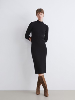 Lc Waikiki Yeni Sezon Yarım Balıkçı Yaka Triko Elbise