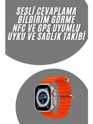 Ceylan Adam Yeni Nesil Akıllı Saat Android ve Ios Uyumlu 49 mm Nfc Özelliği Gps Takibi