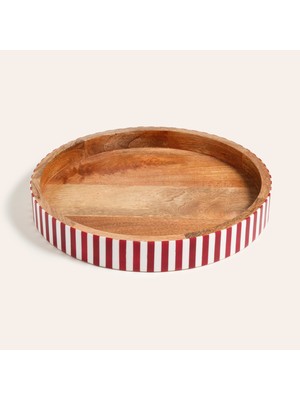 Zsa Zsa Zsu Nohar Mango Ağacı - Reçine Tepsi 38x38x5 Cm Kırmızı