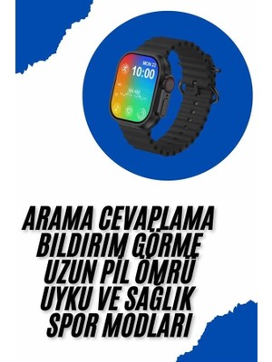 Ceylan Adam Akıllı Saat Sağlık Takibi Kalp Atışı Adımsayar Ultra Yeni Nesil Nefes Egzersizi