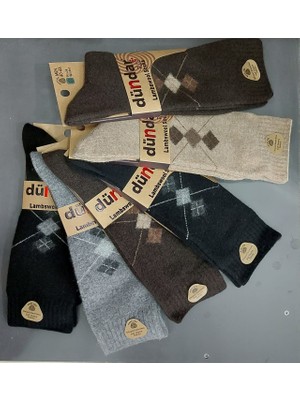 Dündar Plus 5909 Erkek Kışlık Lambswool Yün Çorap 6 Adet
