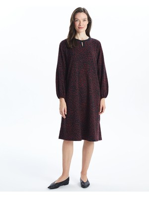 Lc Waikiki Yeni Sezon Bisiklet Yaka Desenli Elbise