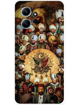 TechTree Redmi Note 12 4g Uyumlu Osmanlı Padişahları Baskılı Silikon Kılıf