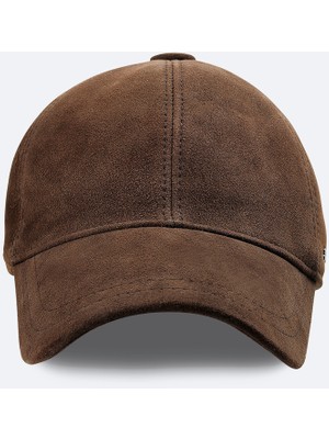 AVVA Erkek Kahverengi %100 Süet Deri Spor Şapka A42Y9286