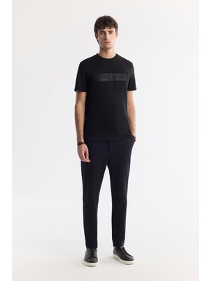 AVVA Erkek Siyah Klasik Bel Pamuklu Slim Fit Chino Pantolon A51Y3078