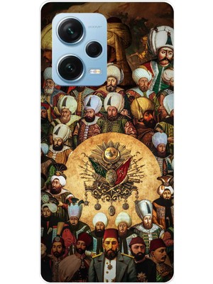 TechTree Redmi Note 12 Pro 5g Uyumlu Osmanlı Padişahları Baskılı Silikon Kılıf