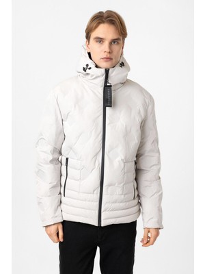 Taş Regular Fit Kapüşonlu Puffer Mont