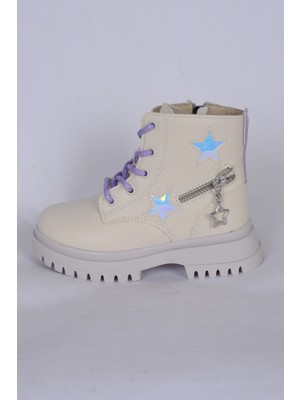 Walkway Pepino 1525 P Bej-Lila  Içi Polarlı Kız Çocuk Bot
