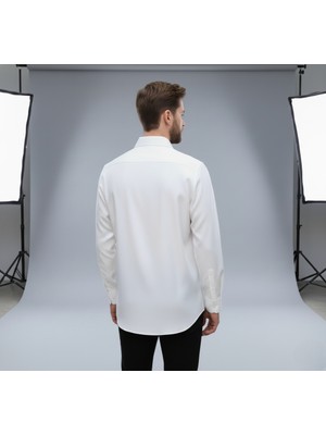 Secret Touch Erkek Geniş Kalıp Klasik Uzun Kollu Poplin Gömlek