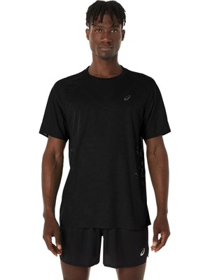 Asics Metarun Ss Top Erkek Siyah Beyaz Tshirt 2011D286-001