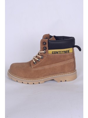 Walkway Conteyner 922 G Tarçın Nubuk Kadın Termo Taban  Bot Ayakkabı