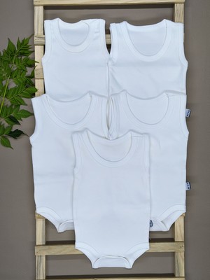 Vieso 5'li Pamuklu Çıtçıtlı Bebek Body Zıbın Atlet Ekonomik Kız Erkek