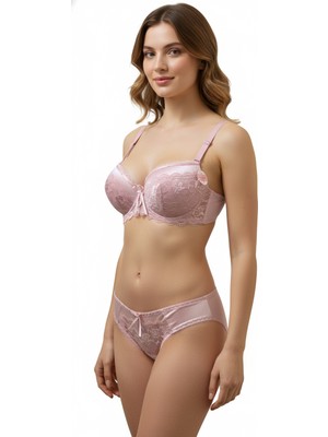 Umt Dantelli Balenli Destekli Sütyen Takımı - B cup