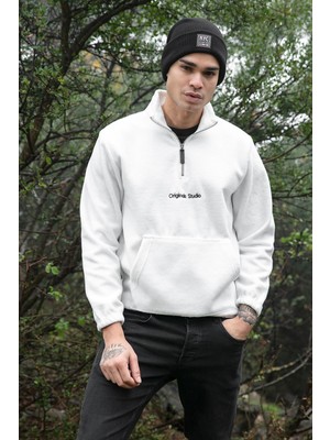 Buratti Regular Fit Yarım Fermuarlı Dik Yaka Yumuşak Dokulu Sweat Erkek Sweat 59060661