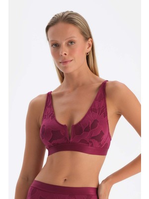 Dagi Mürdüm Önü V Detaylı Dantelli Bralet