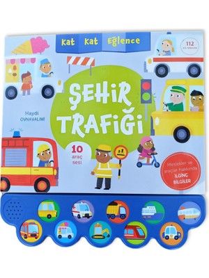 Akademi Çocuk Kat Kat Eğlence Şehir Trafiği ( 10 Farklı Araç Sesi + ) - Sesli Kitap