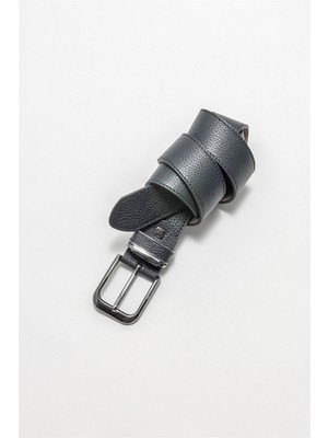 Elle Siyah Deri Erkek Kemer