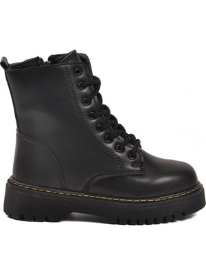 Walkway Ayk's Dale 05 F Siyah Bağcıklı Fermuarlı Çocuk Bot