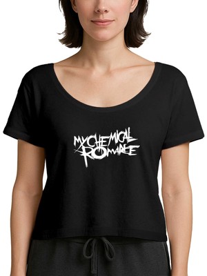 Z zepplin My Chemical Romance Logo Siyah Kadın Tişört