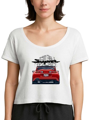 Z zepplin Toyota Supra 2jz Beyaz Kadın Tişört