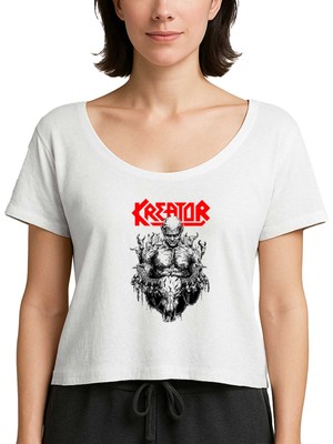 Z zepplin Kreator Devil Inside Beyaz Kadın Tişört