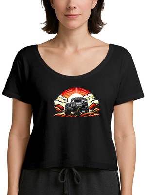 Zepplin Giyim Off Roading Go Anywhere Siyah Kadın Tişört